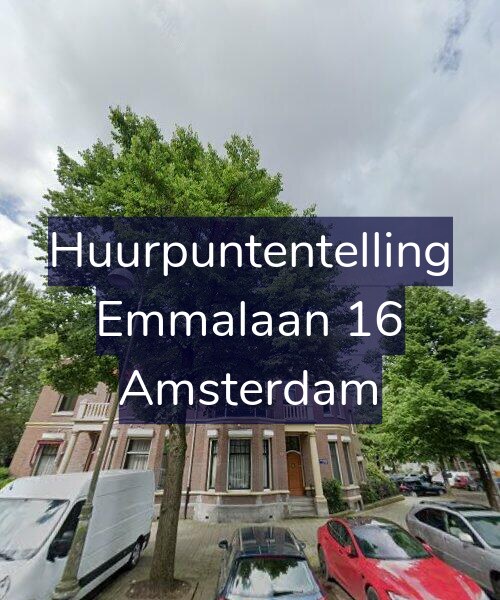 Foto gevel Huurpuntentelling voor Emmalaan 16, Amsterdam