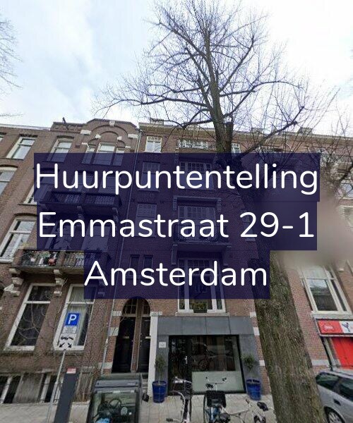 Foto gevel Huurpuntentelling voor Emmastraat 29-1, Amsterdam