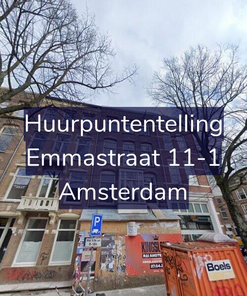 Foto gevel Huurpuntentelling voor Emmastraat 11-1, Amsterdam