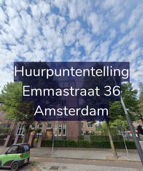 Foto gevel Huurpuntentelling voor Emmastraat 36, Amsterdam