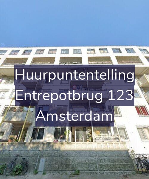 Foto gevel Huurpuntentelling voor Entrepotbrug 123, Amsterdam