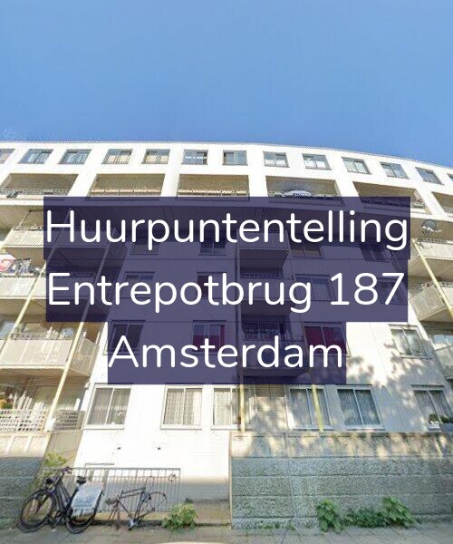 Foto gevel Huurpuntentelling voor Entrepotbrug 187, Amsterdam