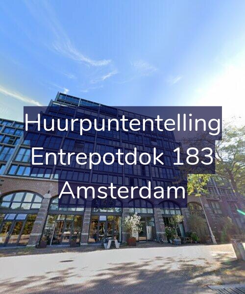 Foto gevel Huurpuntentelling voor Entrepotdok 183, Amsterdam