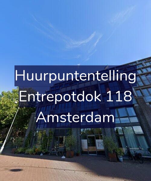 Foto gevel Huurpuntentelling voor Entrepotdok 118, Amsterdam