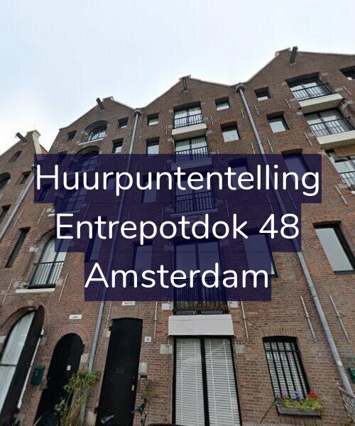 Foto gevel Huurpuntentelling voor Entrepotdok 48, Amsterdam