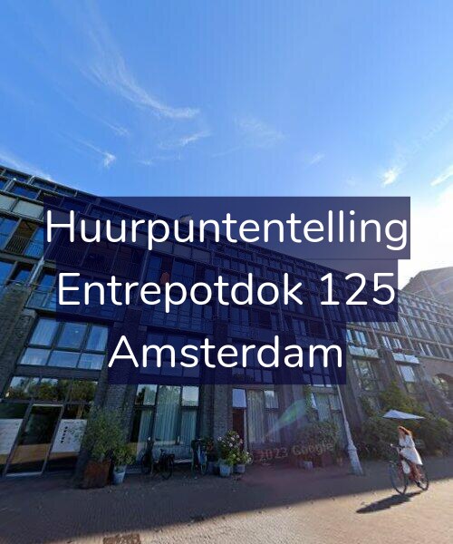 Foto gevel Huurpuntentelling voor Entrepotdok 125, Amsterdam