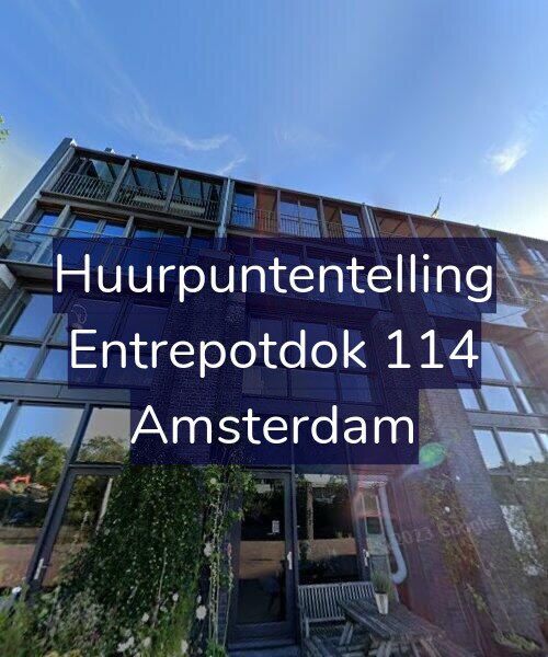 Foto gevel Huurpuntentelling voor Entrepotdok 114, Amsterdam