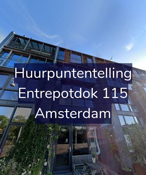 Foto gevel Huurpuntentelling voor Entrepotdok 115, Amsterdam