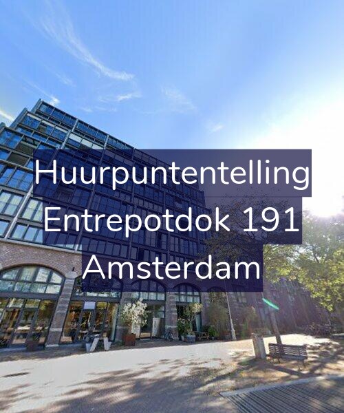 Foto gevel Huurpuntentelling voor Entrepotdok 191, Amsterdam