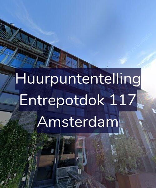 Foto gevel Huurpuntentelling voor Entrepotdok 117, Amsterdam
