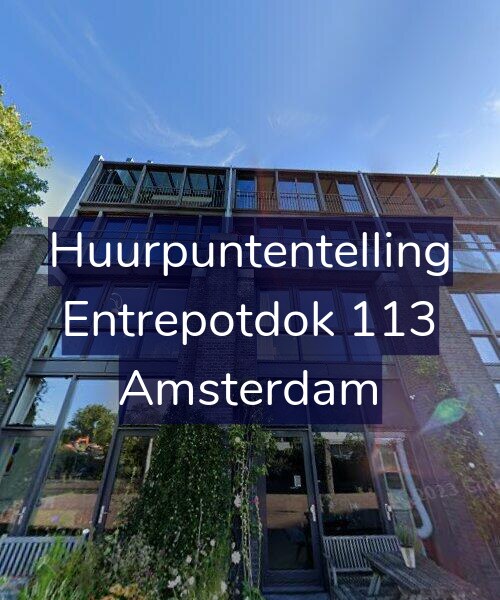 Foto gevel Huurpuntentelling voor Entrepotdok 113, Amsterdam