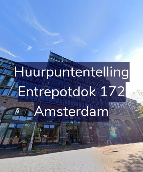 Foto gevel Huurpuntentelling voor Entrepotdok 172, Amsterdam