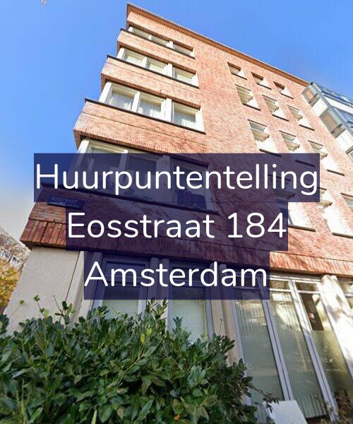 Foto gevel Huurpuntentelling voor Eosstraat 184, Amsterdam