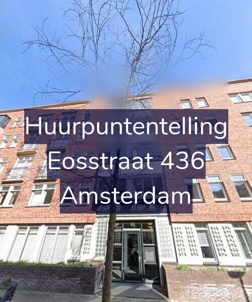 Foto gevel Huurpuntentelling voor Eosstraat 436, Amsterdam