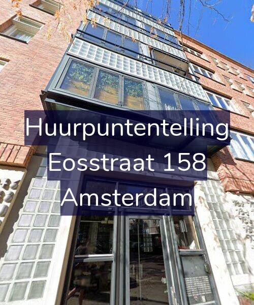 Foto gevel Huurpuntentelling voor Eosstraat 158, Amsterdam