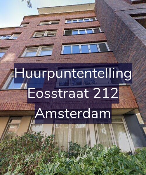 Foto gevel Huurpuntentelling voor Eosstraat 212, Amsterdam