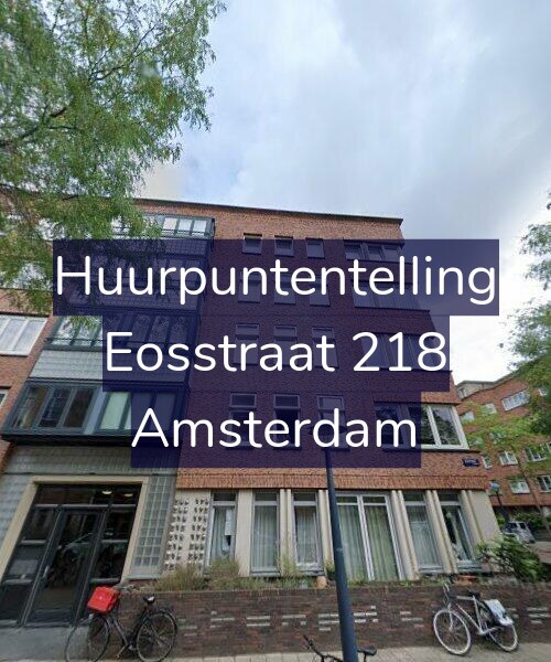 Foto gevel Huurpuntentelling voor Eosstraat 218, Amsterdam