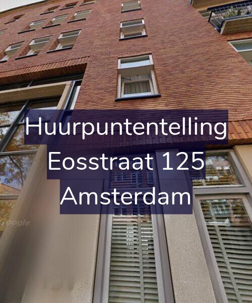 Foto gevel Huurpuntentelling voor Eosstraat 125, Amsterdam