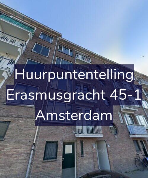 Foto gevel Huurpuntentelling voor Erasmusgracht 45-1, Amsterdam
