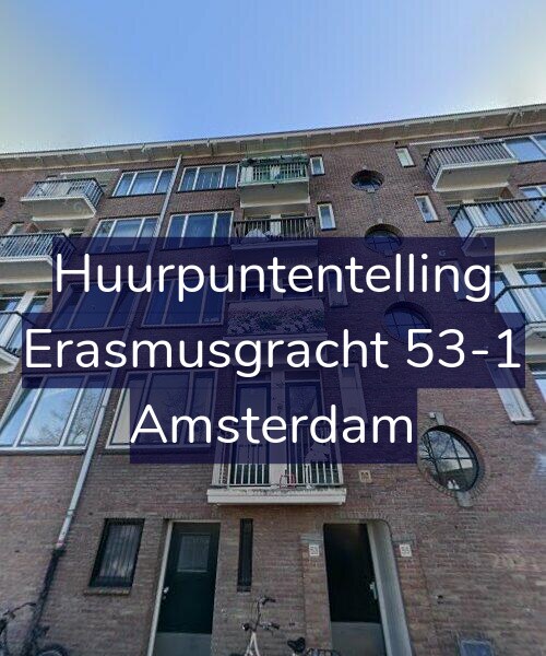 Foto gevel Huurpuntentelling voor Erasmusgracht 53-1, Amsterdam