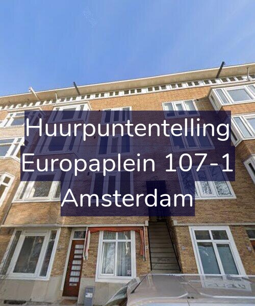 Foto gevel Huurpuntentelling voor Europaplein 107-1, Amsterdam
