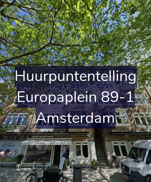 Foto gevel Huurpuntentelling voor Europaplein 89-1, Amsterdam