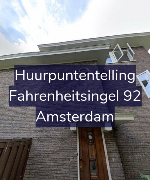 Foto gevel Huurpuntentelling voor Fahrenheitsingel 92, Amsterdam