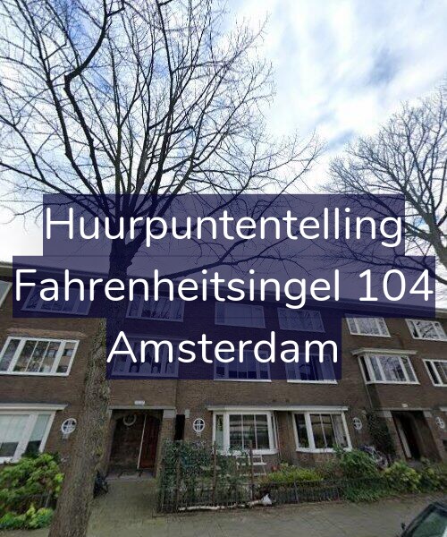 Foto gevel Huurpuntentelling voor Fahrenheitsingel 104, Amsterdam