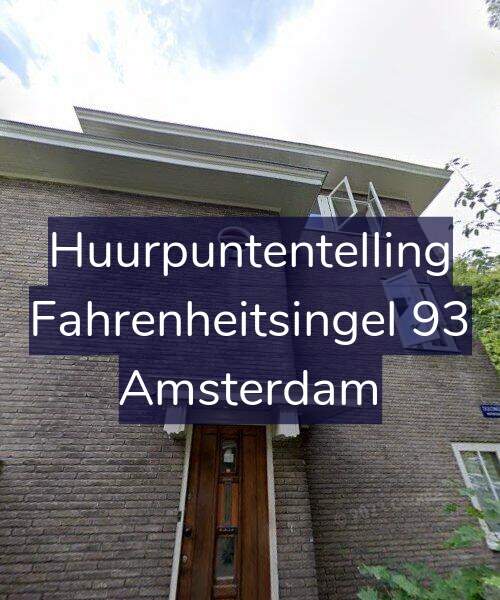 Foto gevel Huurpuntentelling voor Fahrenheitsingel 93, Amsterdam