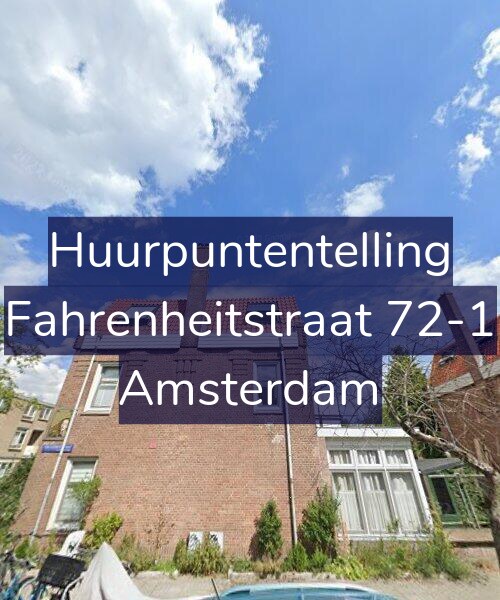 Foto gevel Huurpuntentelling voor Fahrenheitstraat 72-1, Amsterdam