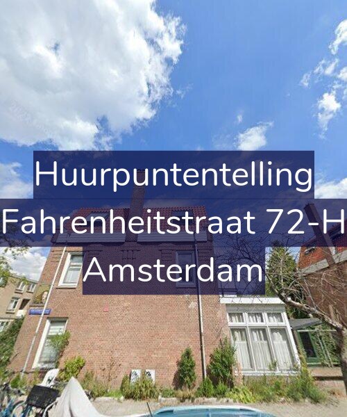 Foto gevel Huurpuntentelling voor Fahrenheitstraat 72-H, Amsterdam