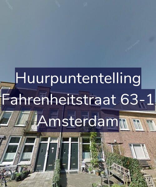 Foto gevel Huurpuntentelling voor Fahrenheitstraat 63-1, Amsterdam