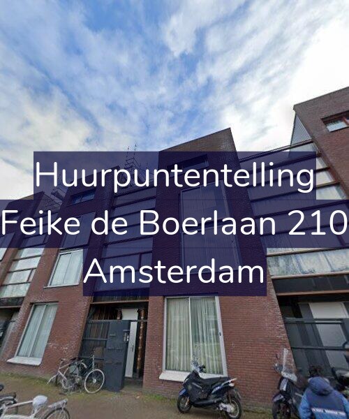 Foto gevel Huurpuntentelling voor Feike de Boerlaan 210, Amsterdam