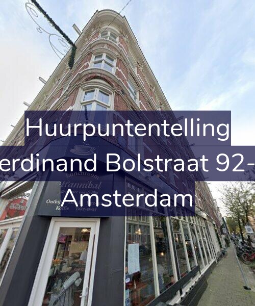 Foto gevel Huurpuntentelling voor Ferdinand Bolstraat 92-1, Amsterdam