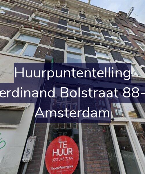Foto gevel Huurpuntentelling voor Ferdinand Bolstraat 88-1, Amsterdam