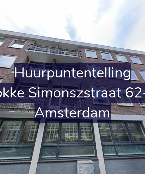 Foto gevel Huurpuntentelling voor Fokke Simonszstraat 62-A, Amsterdam