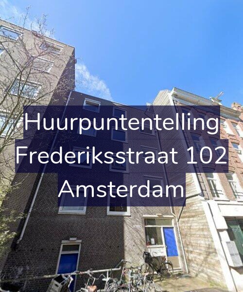 Foto gevel Huurpuntentelling voor Frederiksstraat 102, Amsterdam