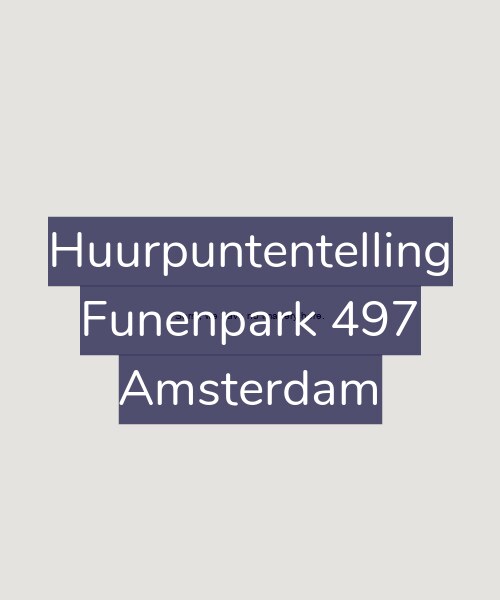 Foto gevel Huurpuntentelling voor Funenpark 497, Amsterdam