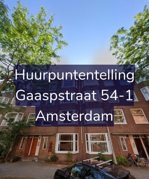 Foto gevel Huurpuntentelling voor Gaaspstraat 54-1, Amsterdam