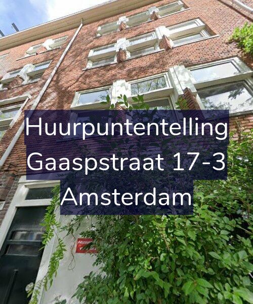 Foto gevel Huurpuntentelling voor Gaaspstraat 17-3, Amsterdam