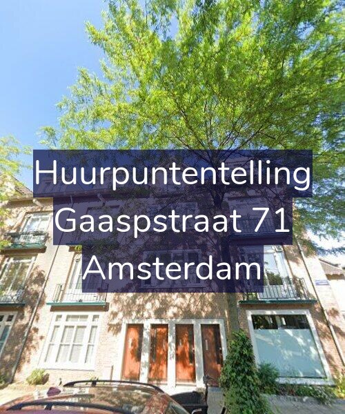Foto gevel Huurpuntentelling voor Gaaspstraat 71, Amsterdam