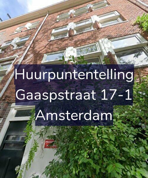 Foto gevel Huurpuntentelling voor Gaaspstraat 17-1, Amsterdam