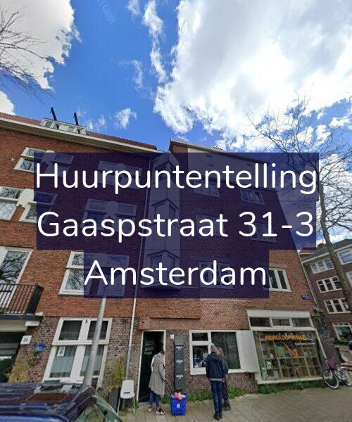Foto gevel Huurpuntentelling voor Gaaspstraat 31-3, Amsterdam