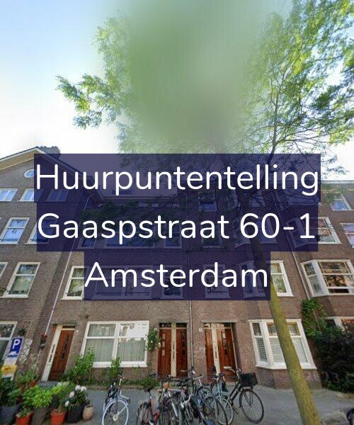 Foto gevel Huurpuntentelling voor Gaaspstraat 60-1, Amsterdam