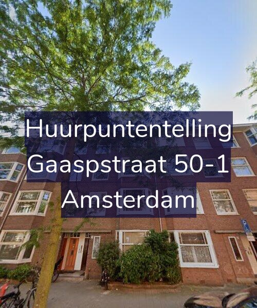Foto gevel Huurpuntentelling voor Gaaspstraat 50-1, Amsterdam