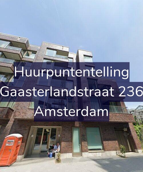 Foto gevel Huurpuntentelling voor Gaasterlandstraat 236, Amsterdam