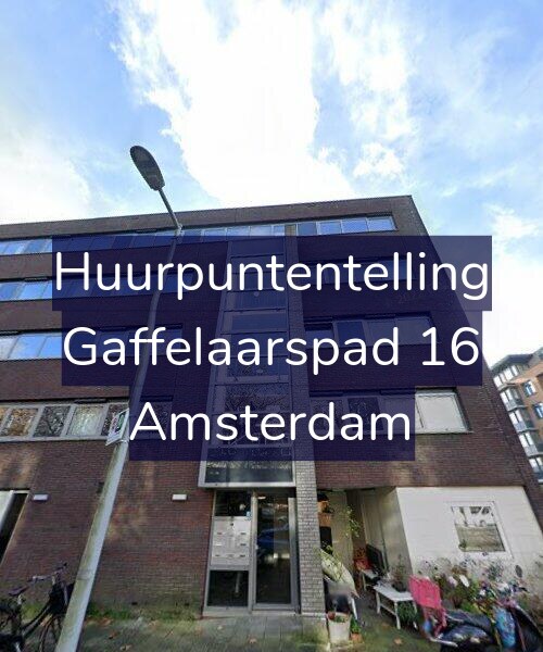 Foto gevel Huurpuntentelling voor Gaffelaarspad 16, Amsterdam