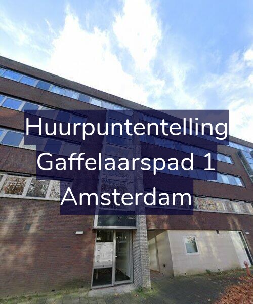 Foto gevel Huurpuntentelling voor Gaffelaarspad 1, Amsterdam