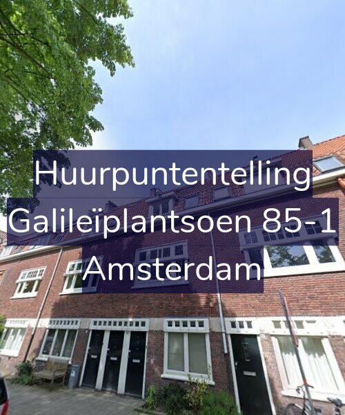 Foto gevel Huurpuntentelling voor Galileïplantsoen 85-1, Amsterdam