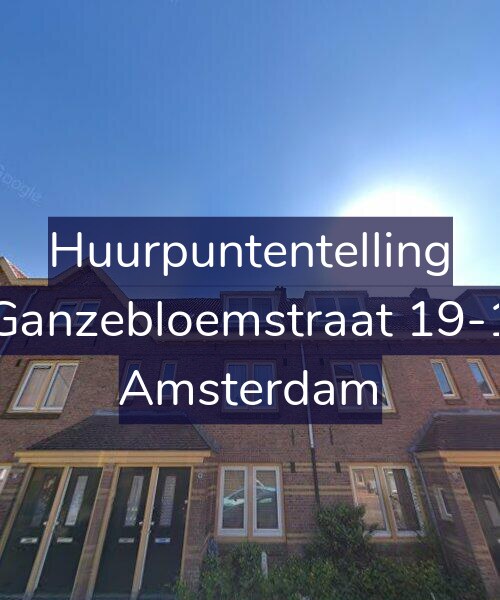 Foto gevel Huurpuntentelling voor Ganzebloemstraat 19-1, Amsterdam